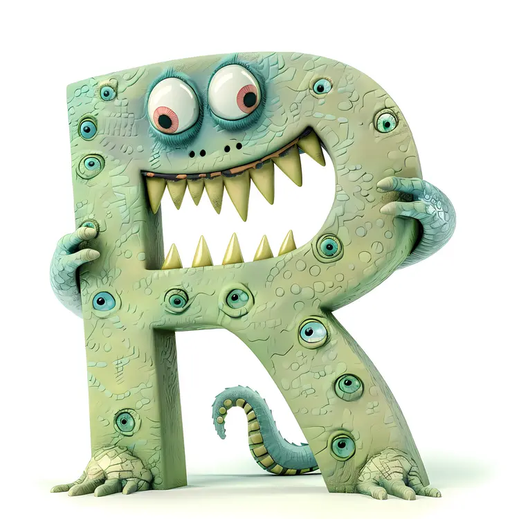 Green Monster Letter R