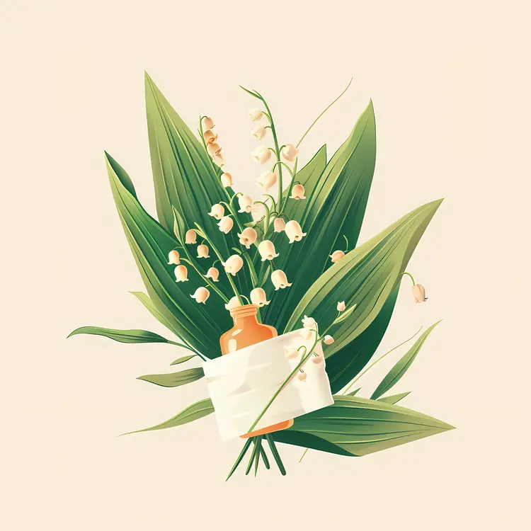 Delicate Lily of the Valley in a Vase