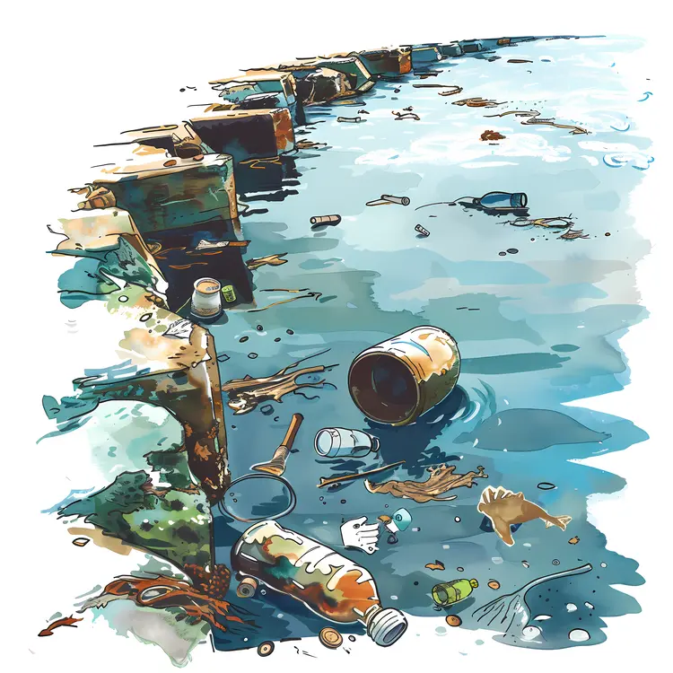 Illustration of Water Pollution