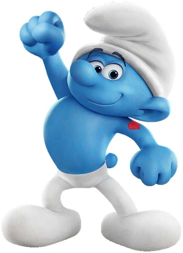 Blue Cartoon Character with White Hat