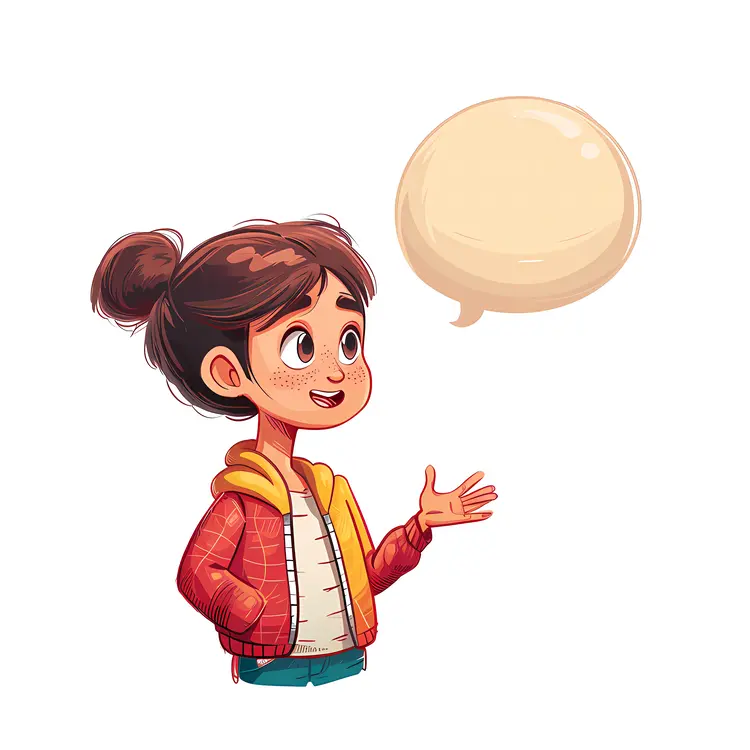 Girl with Speech Bubble