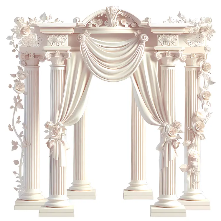 White Wedding Arch Decoration