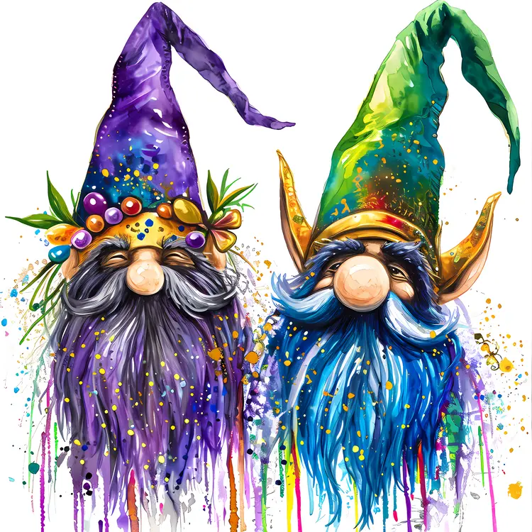 Colorful Gnomes in Whimsical Attire
