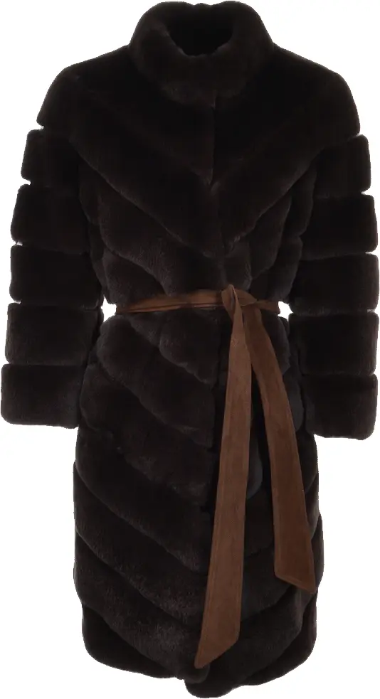 Elegant Brown Fur Coat