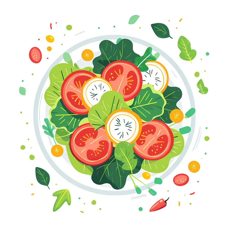 Fresh Salad Illustration