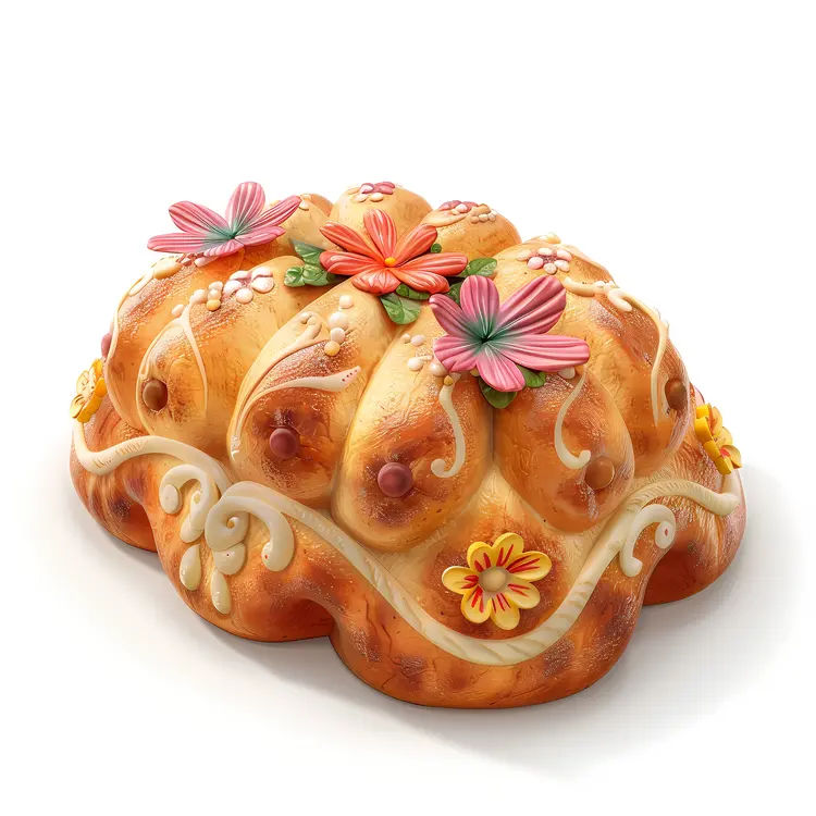 Beautifully Decorated Bread for Day of the Dead