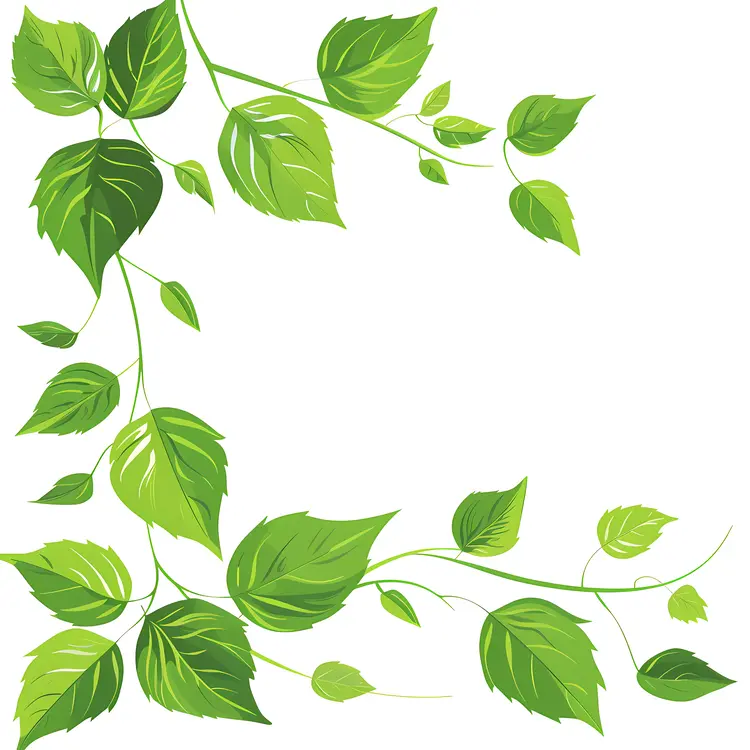 Green Leaves Corner Decoration