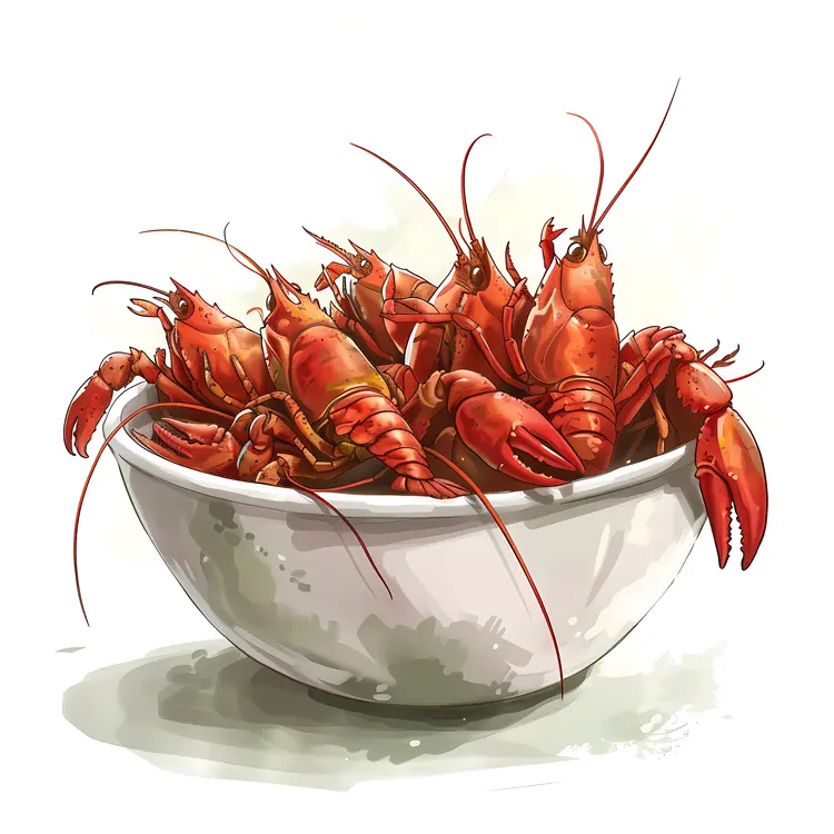 Bowl of Fresh Crawfish