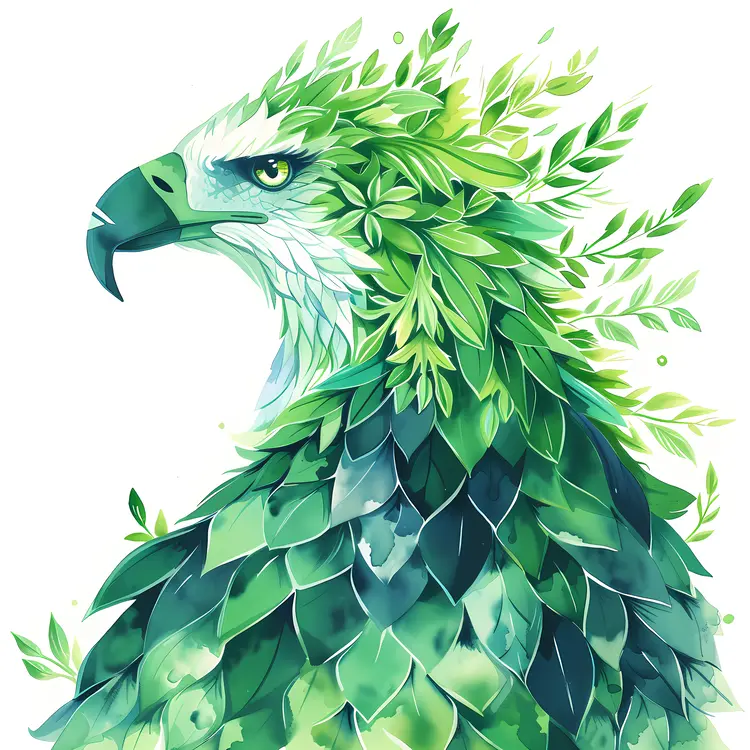 Leafy Green Feathered Bird