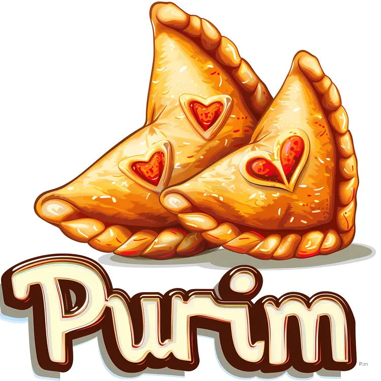 Hamantaschen for Purim Celebration Illustration
