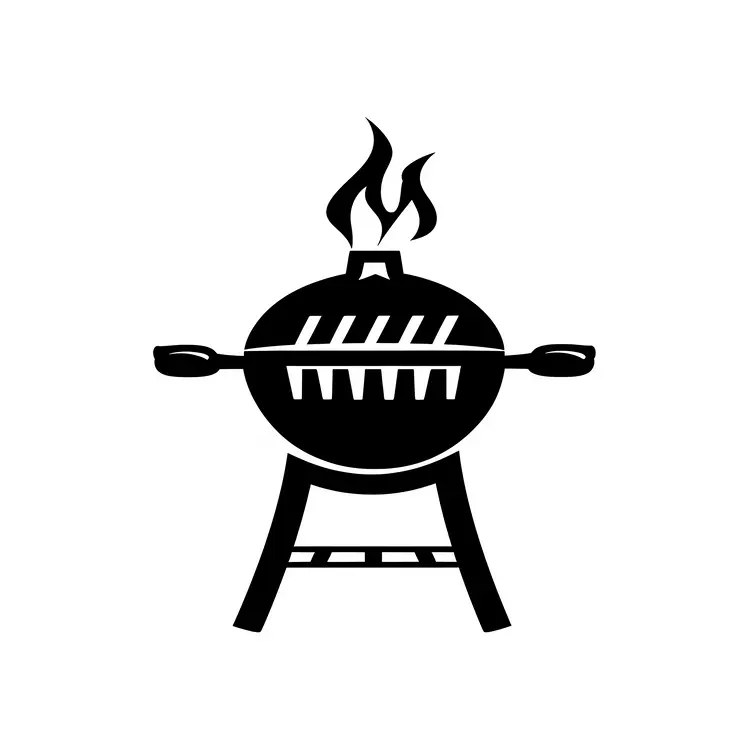 Simple Black Grill Icon