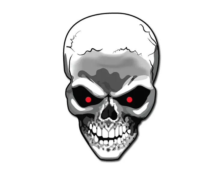 Dark Skull with Red Eyes
