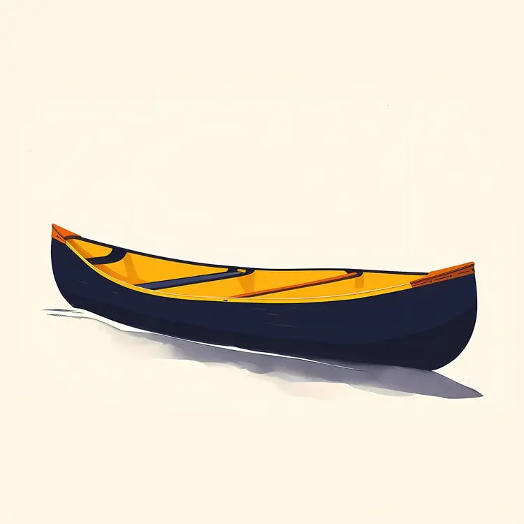 Yellow and Blue Canoe on Water