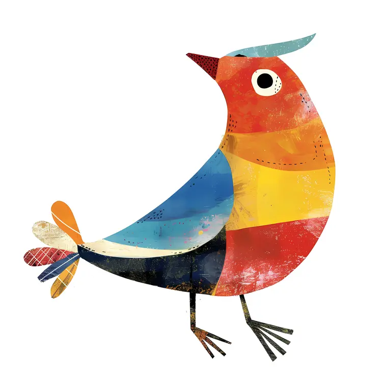 Abstract Colorful Bird