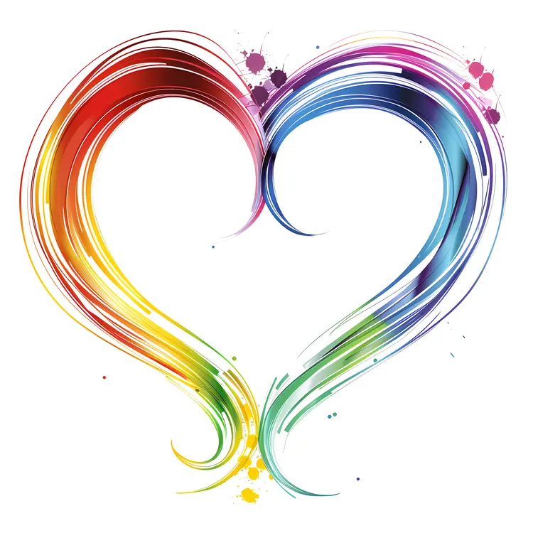 Colorful Rainbow Heart