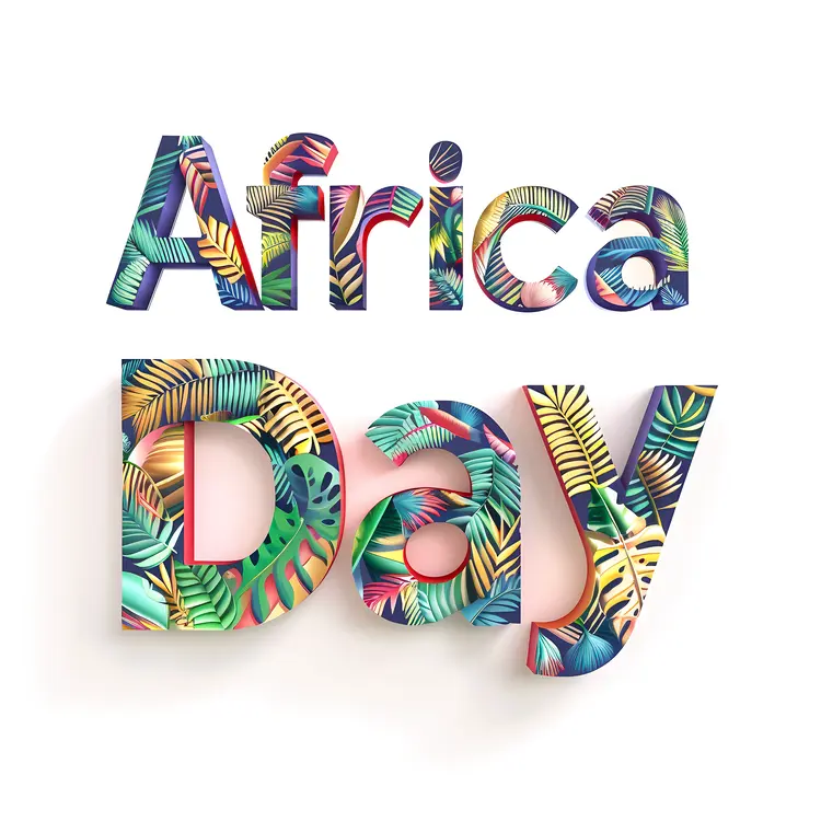 Tropical Africa Day Text Art