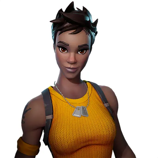 3D Female Animated Character in Yellow Outfit