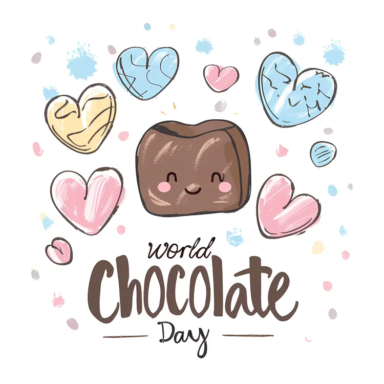 Cute Chocolate Bar for World Chocolate Day