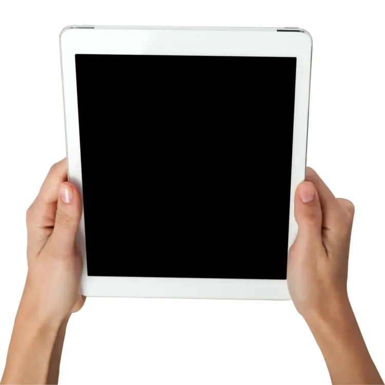 Tablet Held in Hands