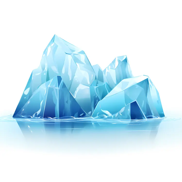 Iceberg Reflection in Water