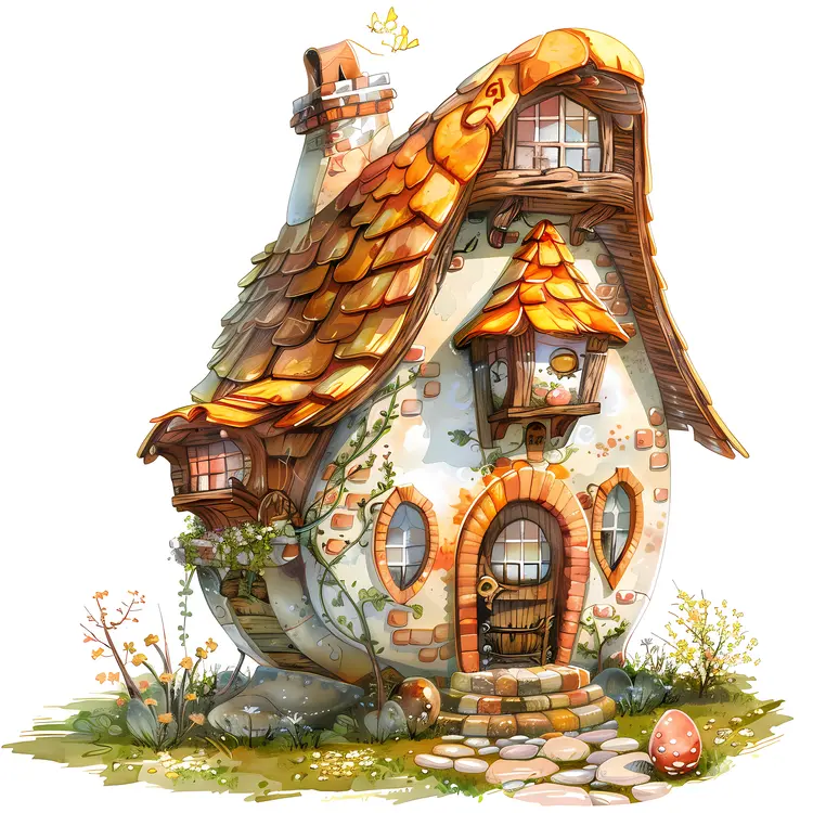 Small cute doodle house
