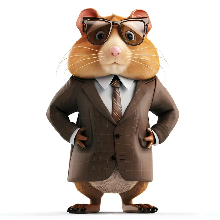 Professional Business Hamster in Suit