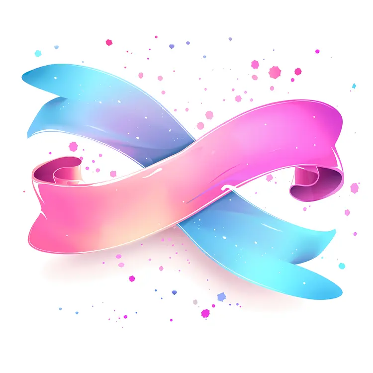 Gradient Colorful Ribbon Banner