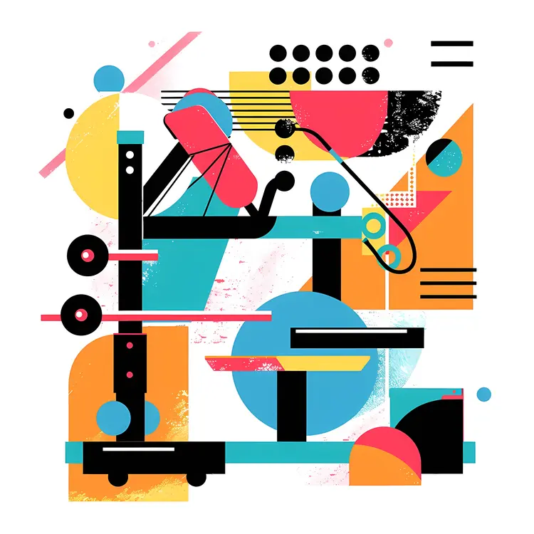 Abstract Gym Equipment Illustration