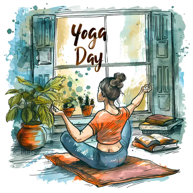 Yoga Day Celebration Illustration