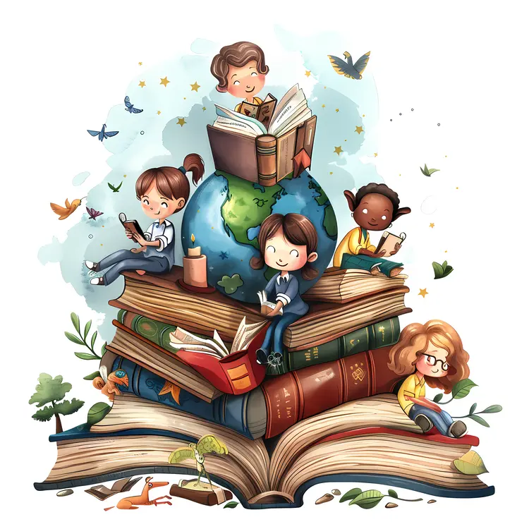 Children Reading Books