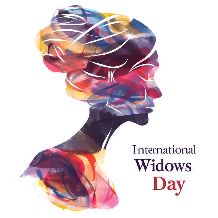International Widows Day with Colorful Design