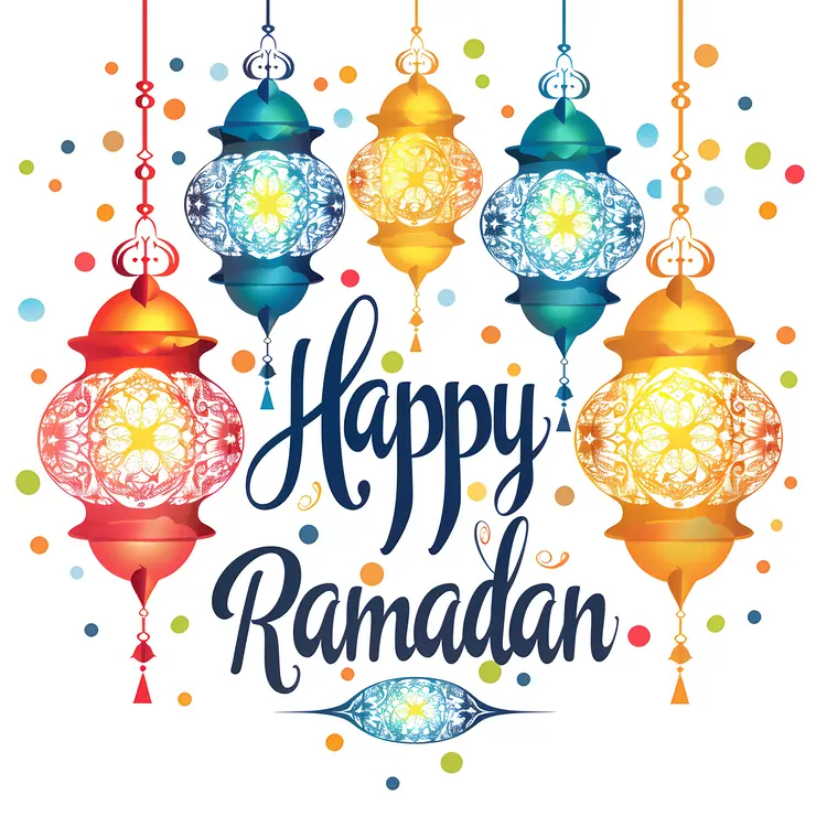 Colorful Ornate Lanterns for Ramadan