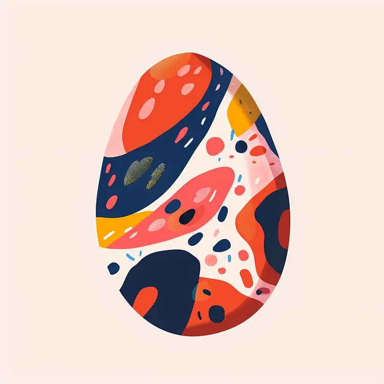 Abstract Patterned Easter Egg