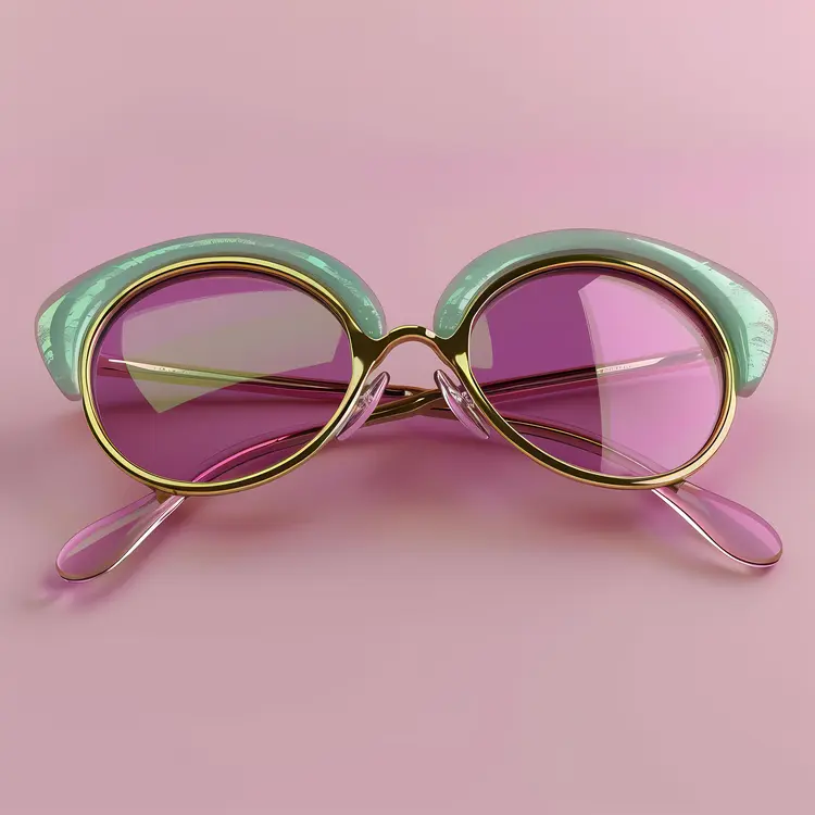 Colorful Sunglasses with Pink Lenses