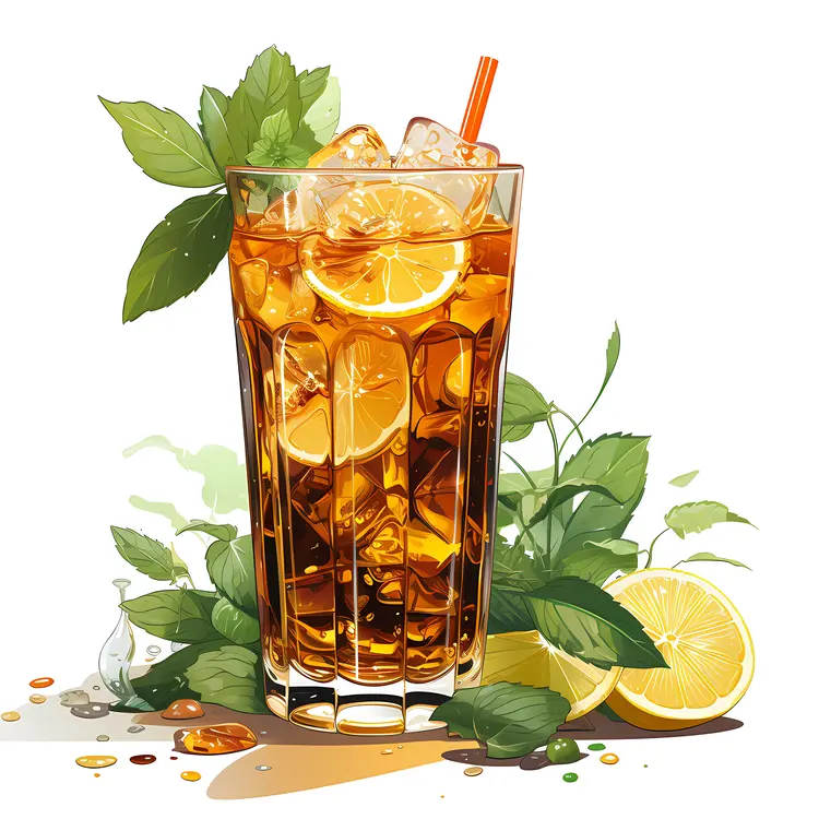 Refreshing Iced Tea with Lemon