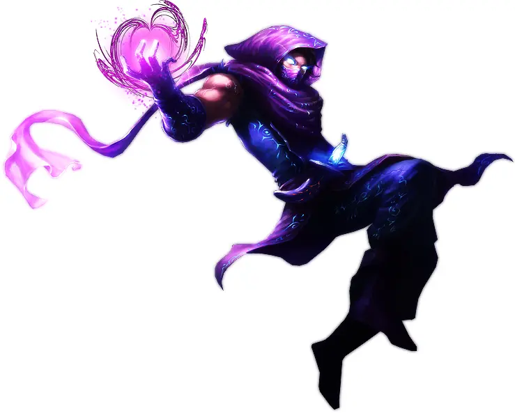 Purple Mage with Glowing Hand