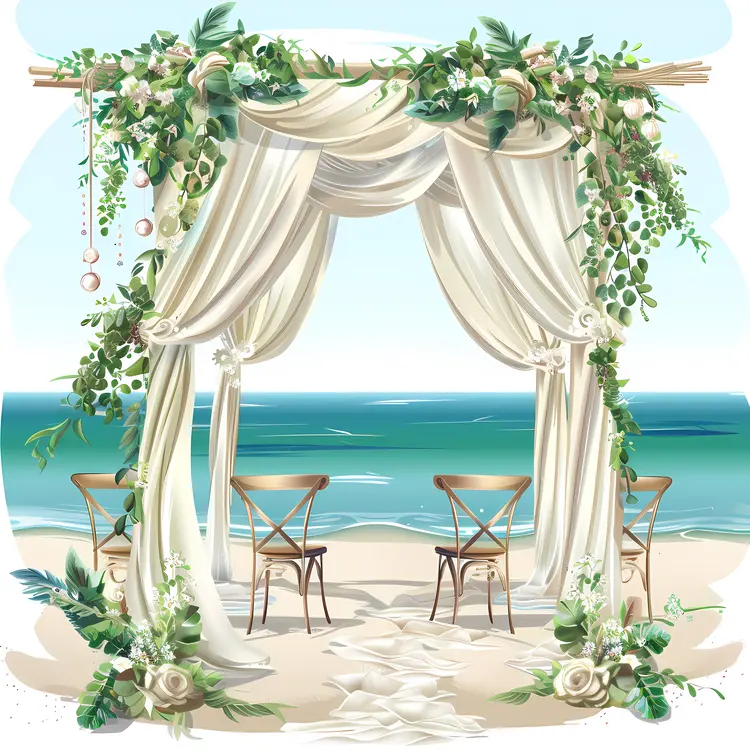 Charming Beach Wedding Arch
