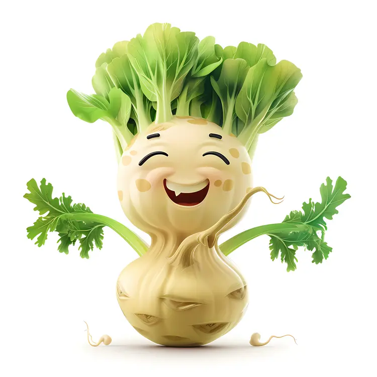 Happy Celery Cartoon Illustration