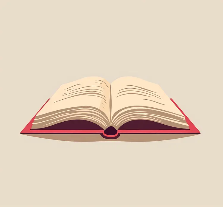 Open Book with Simple Background