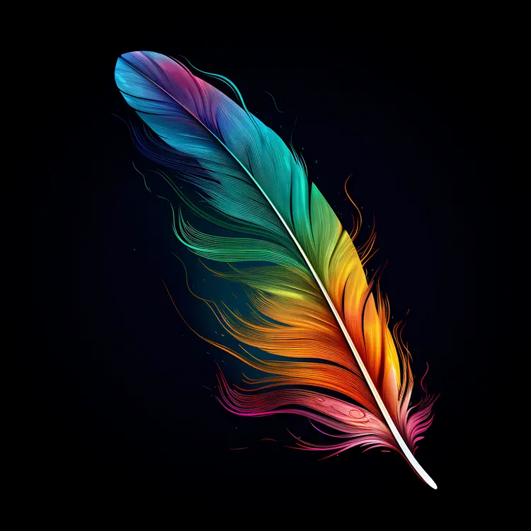 Vibrant Colorful Feather