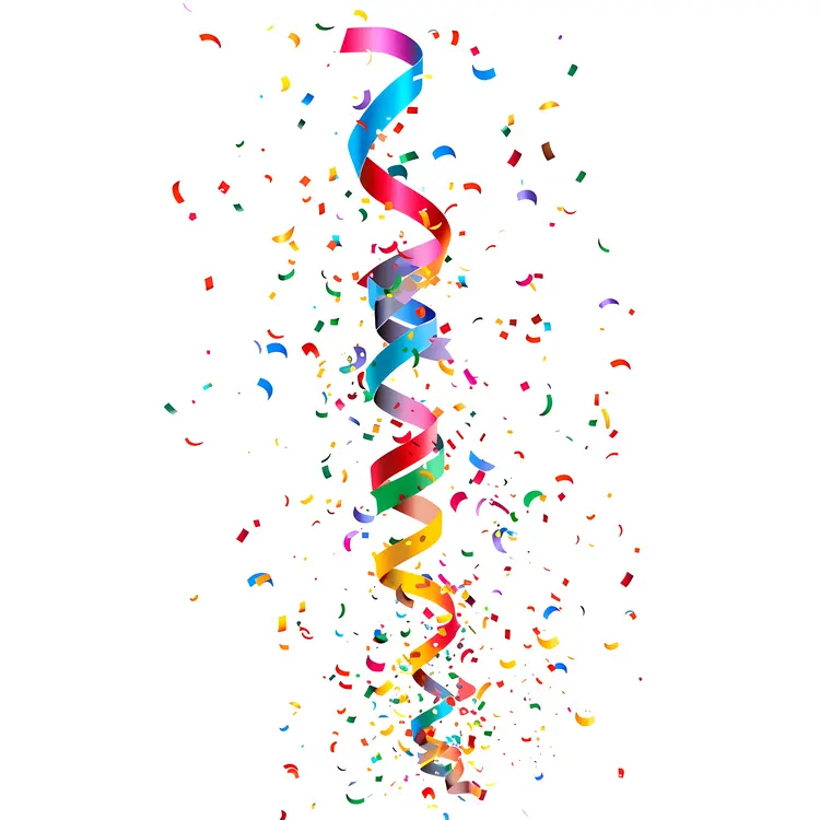 Colorful Confetti and Streamers for Festive Celebrations