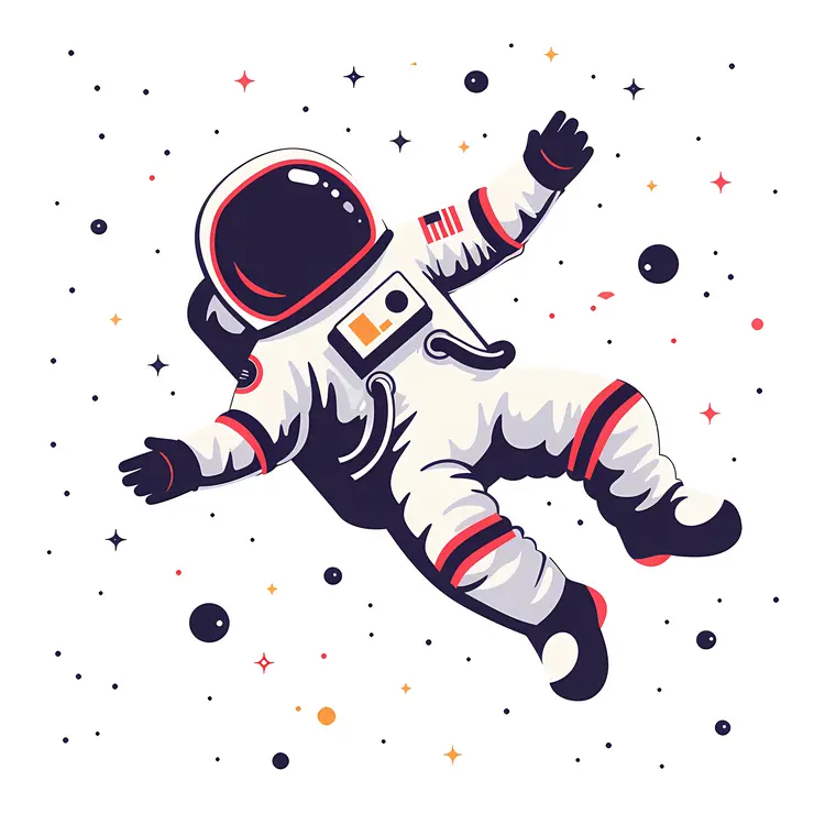 Astronaut Drifting in the Cosmos