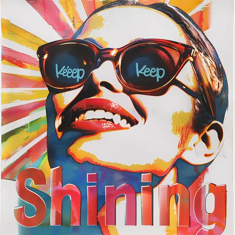 Colorful Keep Shining Typography
