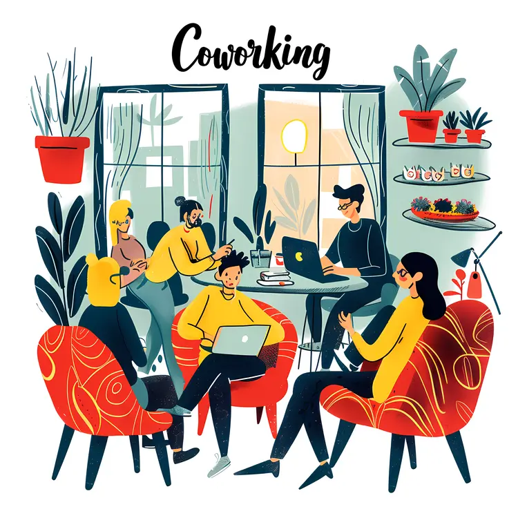 Coworking Space with People Working