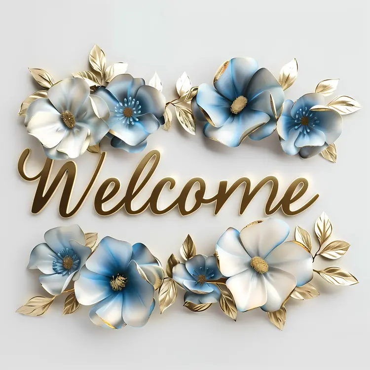 Elegant Floral Welcome Sign