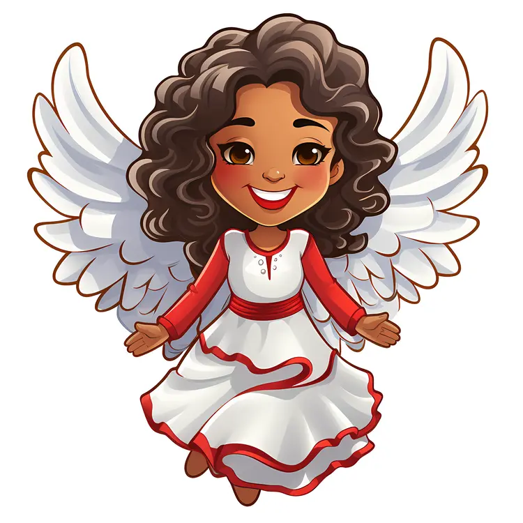 Smiling Angel with Wings
