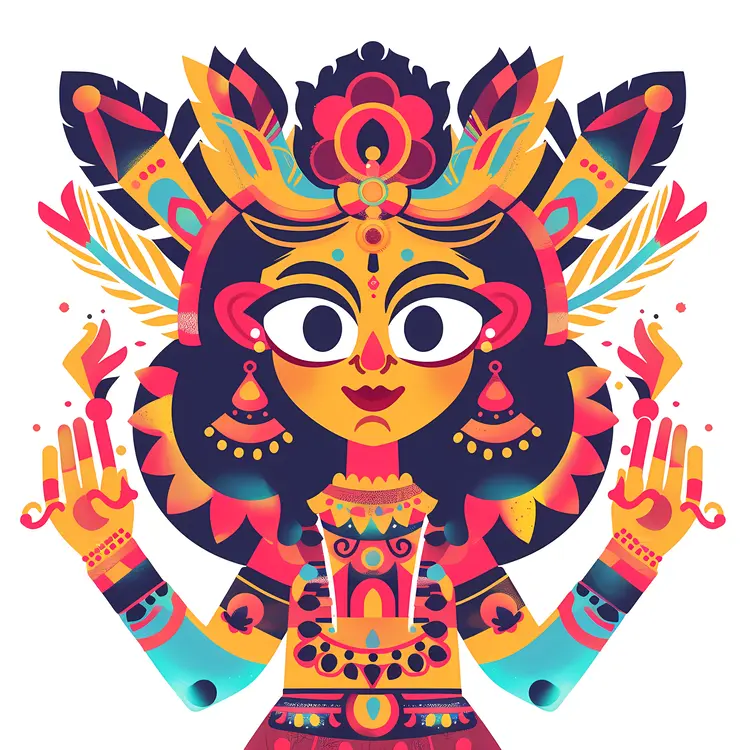 Colorful Deity Illustration
