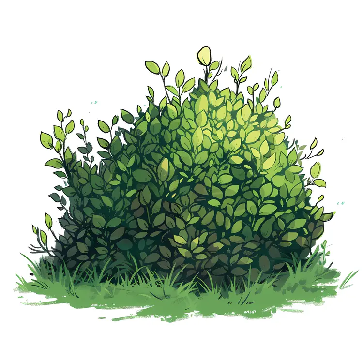 Illustration of Green Bushes