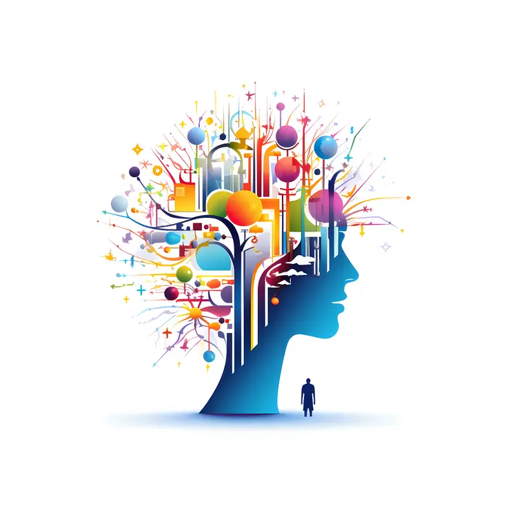 Innovative Silhouette with Abstract and Colorful Elements