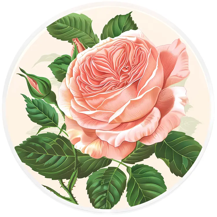 Elegant Pink Rose in Full Bloom